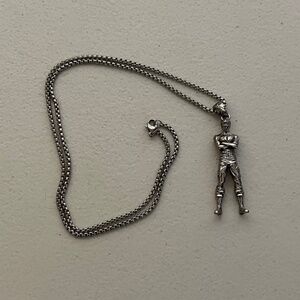 Roronoa Zoro One Piece Charm Pendant Necklace Silver 24" Box Chain Luffy
